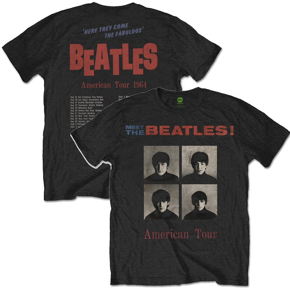 THE BEATLES ビートルズ (結成 65周年 ) - AMERICAN TOUR 1964 / HDN(復刻ツアーTシリーズ) / バックプリントあり / Tシャツ / メンズ - PGS